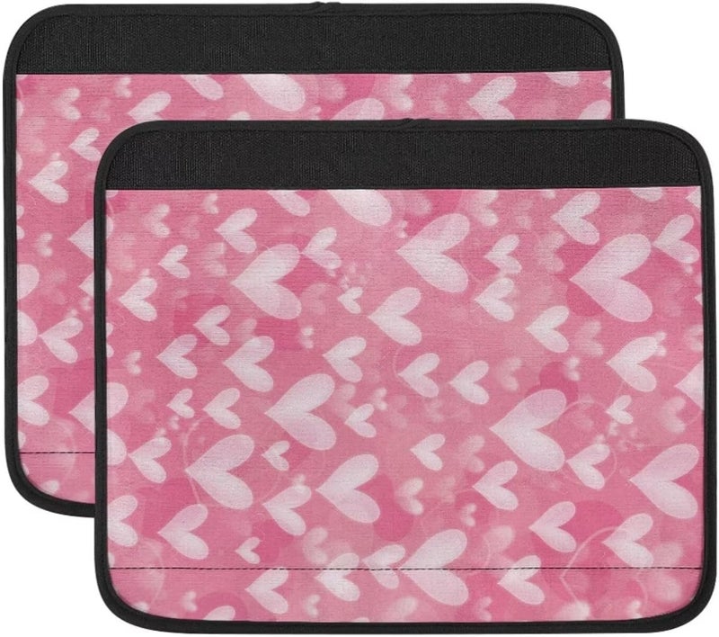 Vanideaoty Love Pattern Wheelchair Arm Pads Non Slip Desk Office Chair Arm Pads for Padded Arm Rest, Kids, Adults - Image 2